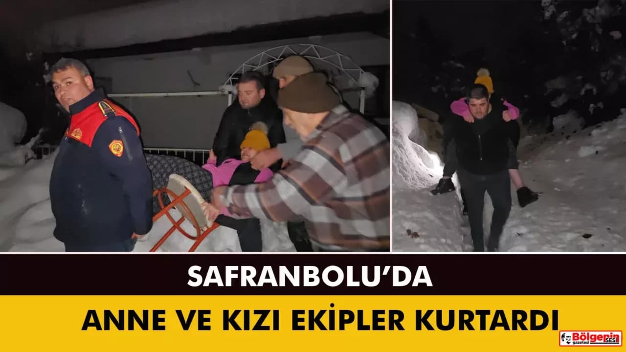 Evlerinde mahsur kalan engelli anne ve kızı ekiplerce kurtarıldı