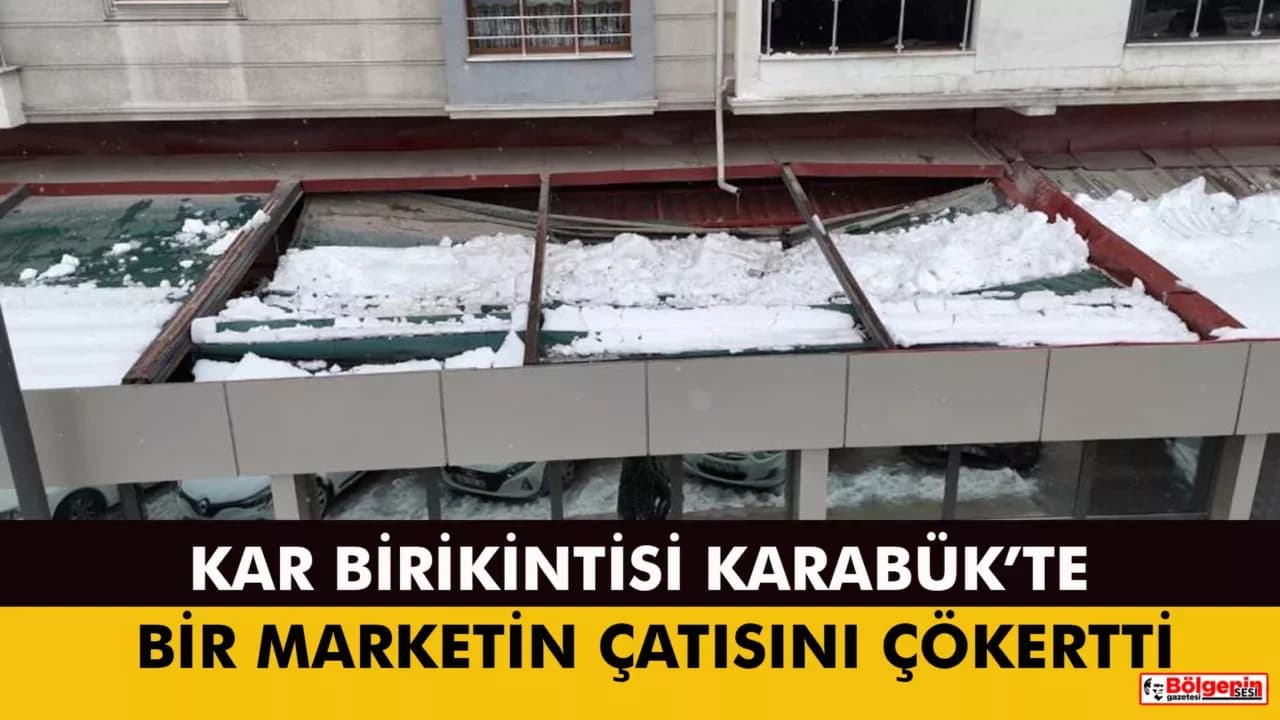 Kar Birikintisi Zincir Marketin Çatısını Çökertti
