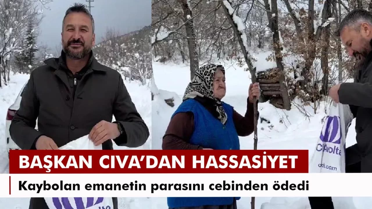 Belediye Başkanı kaybolan emanetin parasını cebinden ödedi