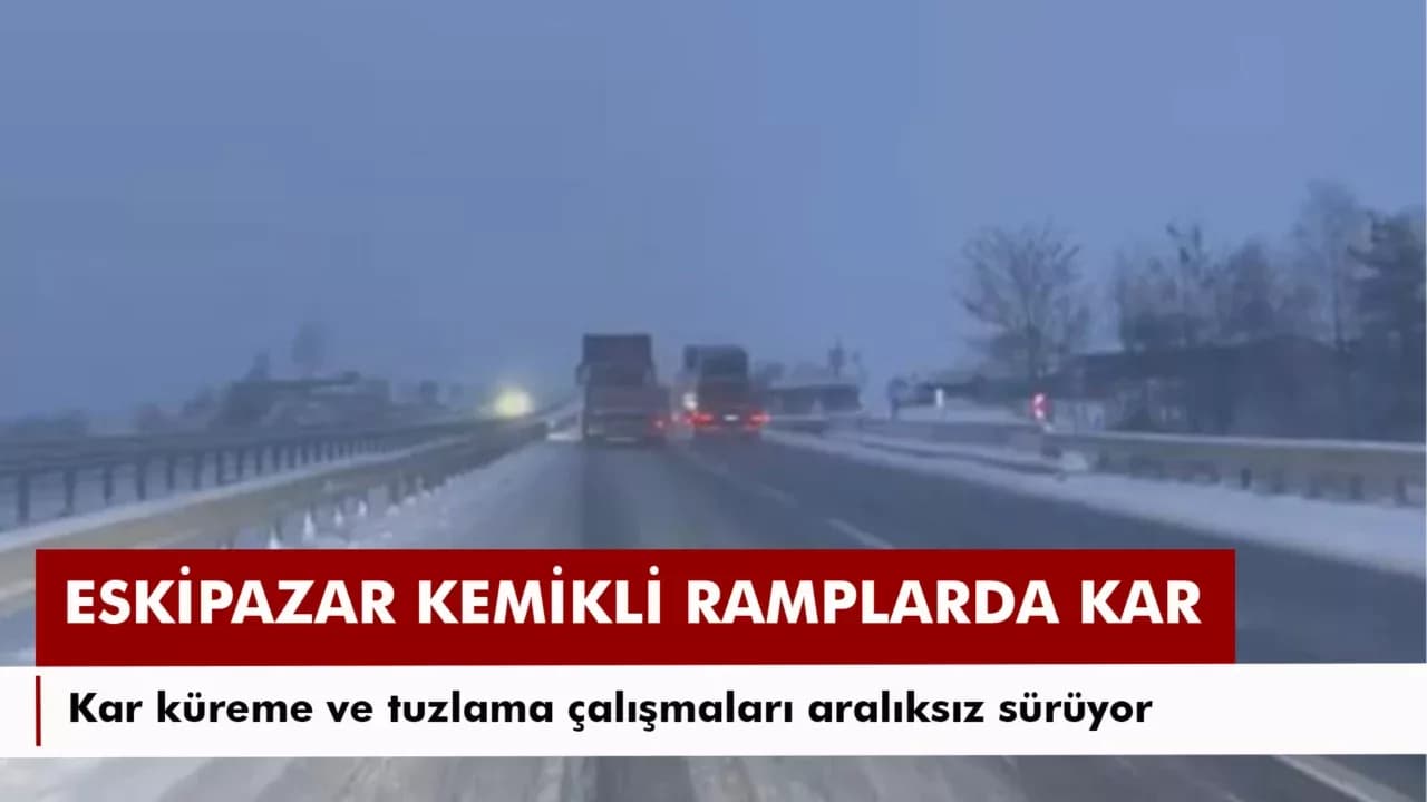 Karadeniz'i İstanbul'a bağlayan yolda kar yağışı etkili oluyor
