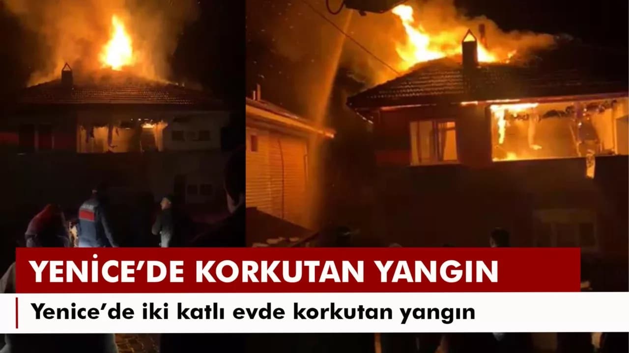 Yenice’de İki Katlı Evde Korkutan Yangın