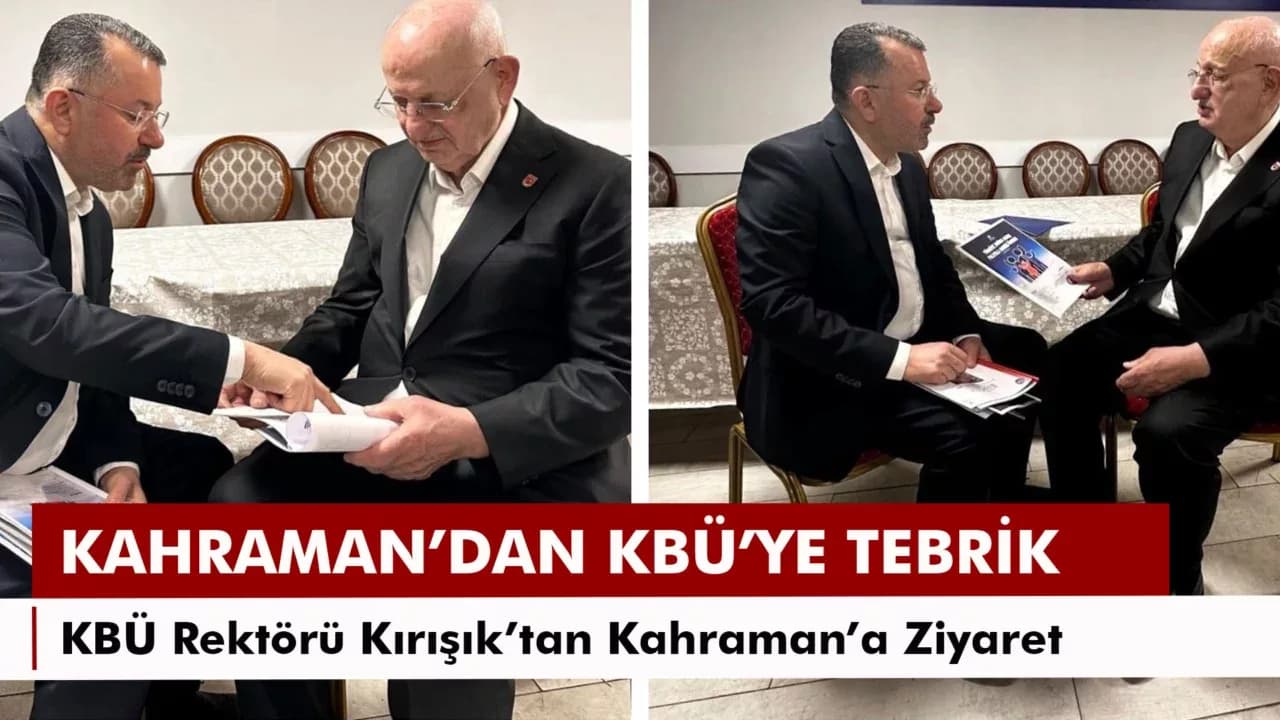 Rektör Prof. Dr. Fatih Kırışık’tan İsmail Kahraman’a Ziyaret