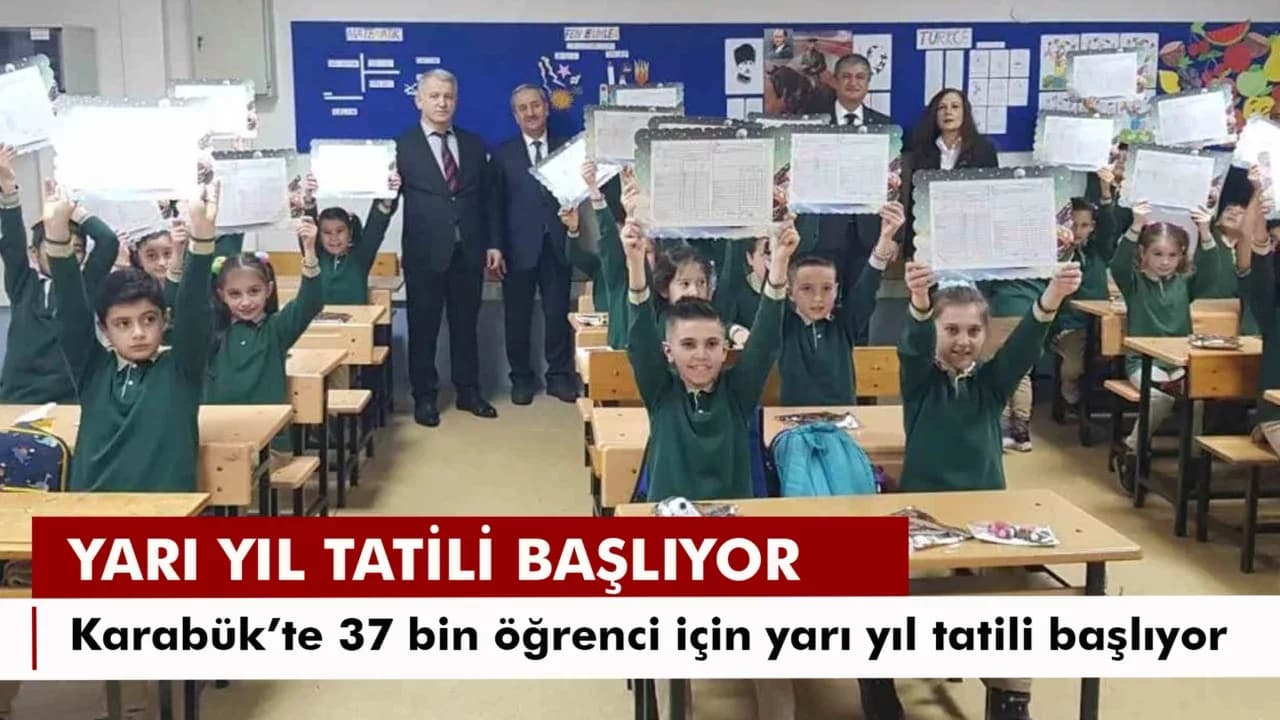 KARABÜK’TE 37 BİN ÖĞRENCİ BUGÜN KARNE ALACAK