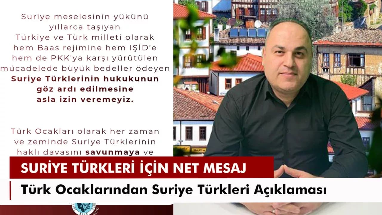 SURİYE TÜRKLERİNİN HAKKI VURGULANDI