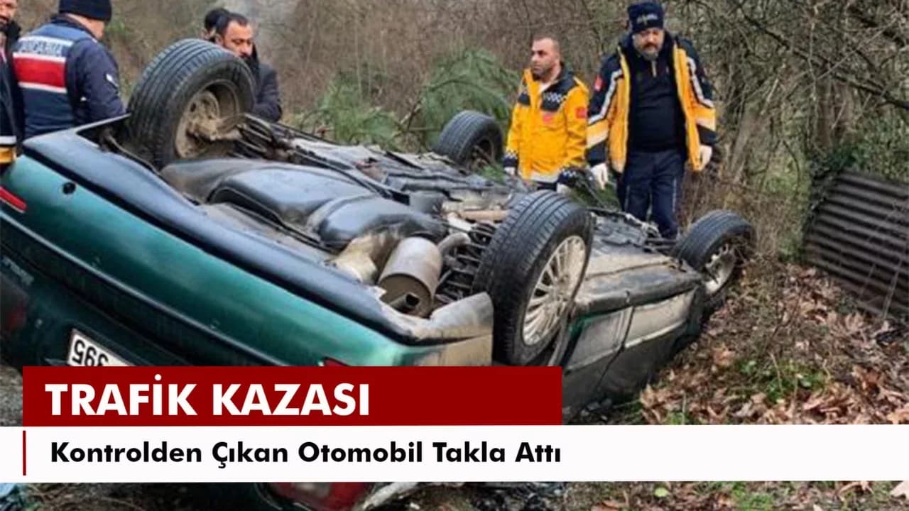 Kontrolden çıkan otomobil takla attı: 1 ölü