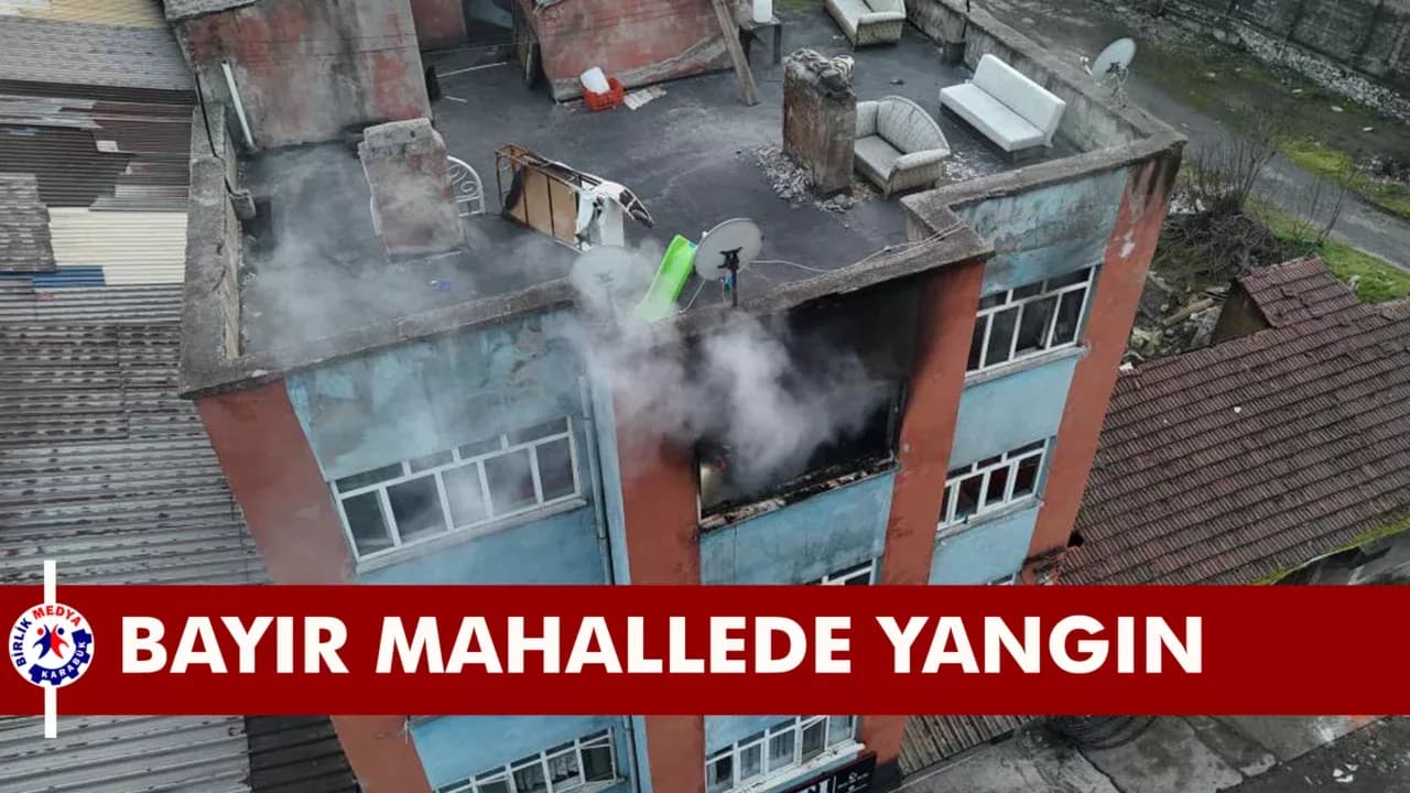 Karabük'te 6 kişinin yaşadığı daire alevlere teslim oldu
