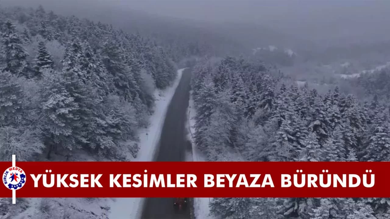 Karabük'ün yüksek kesimleri yeniden beyaza büründü