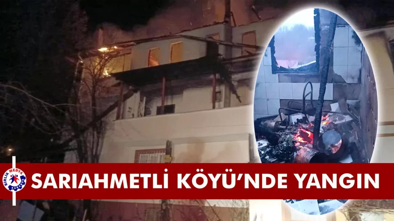 Safranbolu’da 3 katlı evde yangın