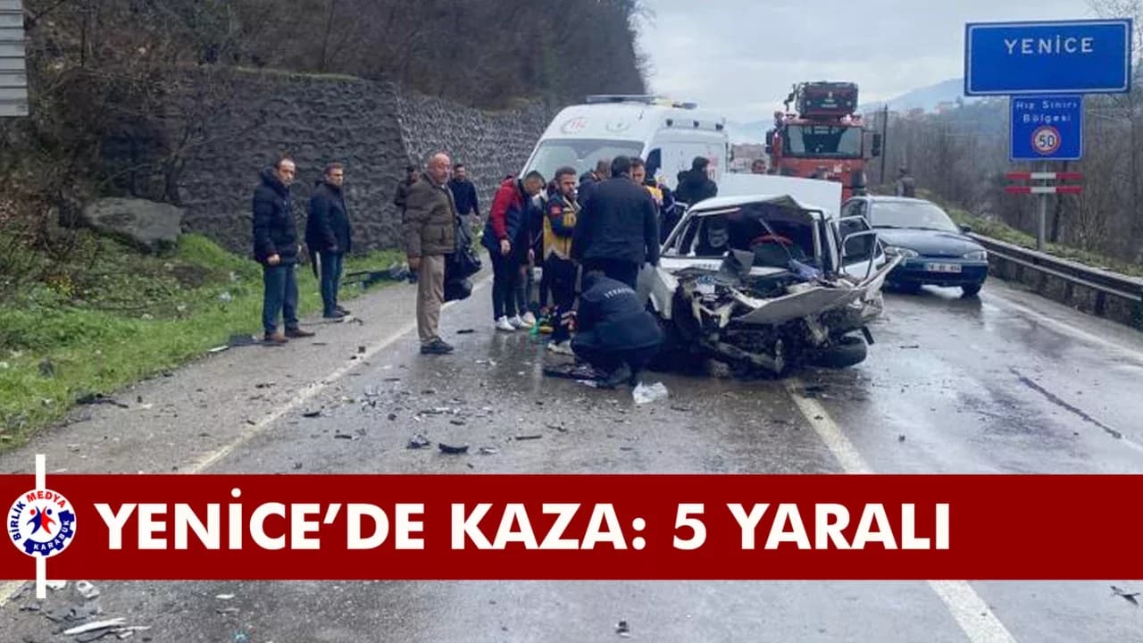 Karabük’te iki otomobil kafa kafaya çarpıştı: 5 yaralı