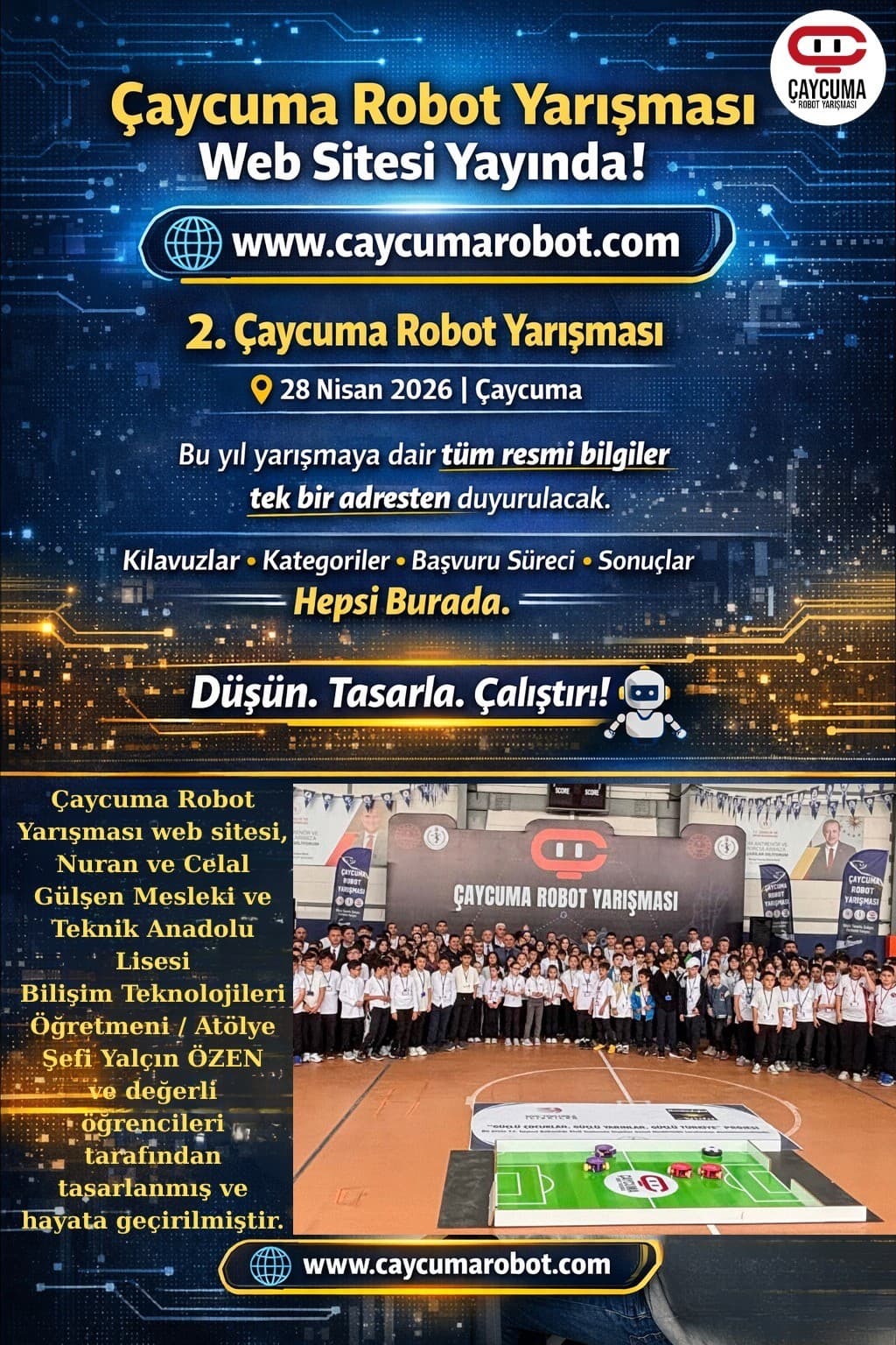 Robot yarışmasının resmi web sitesi yayında