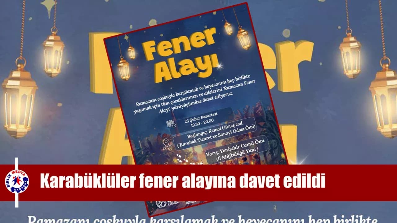 Karabük Belediyesi’nden Ramazan Fener Alayı