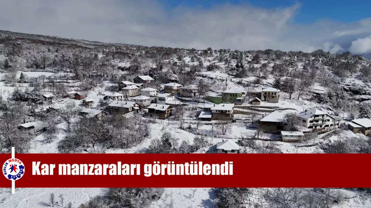 Güneşin açmasıyla oluşan eşsiz kar manzaraları dronla görüntülendi