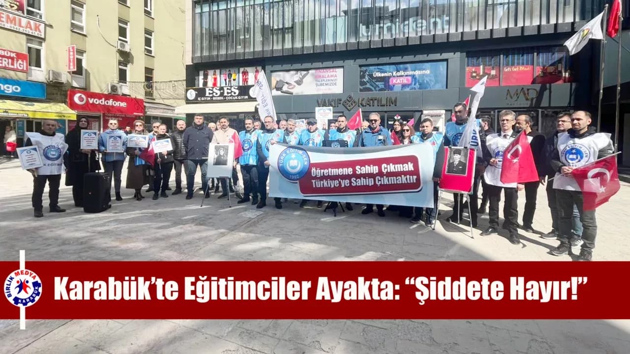 Türk Eğitim-Sen Karabük'te Öğretmen Cinayetini Protesto Etti
