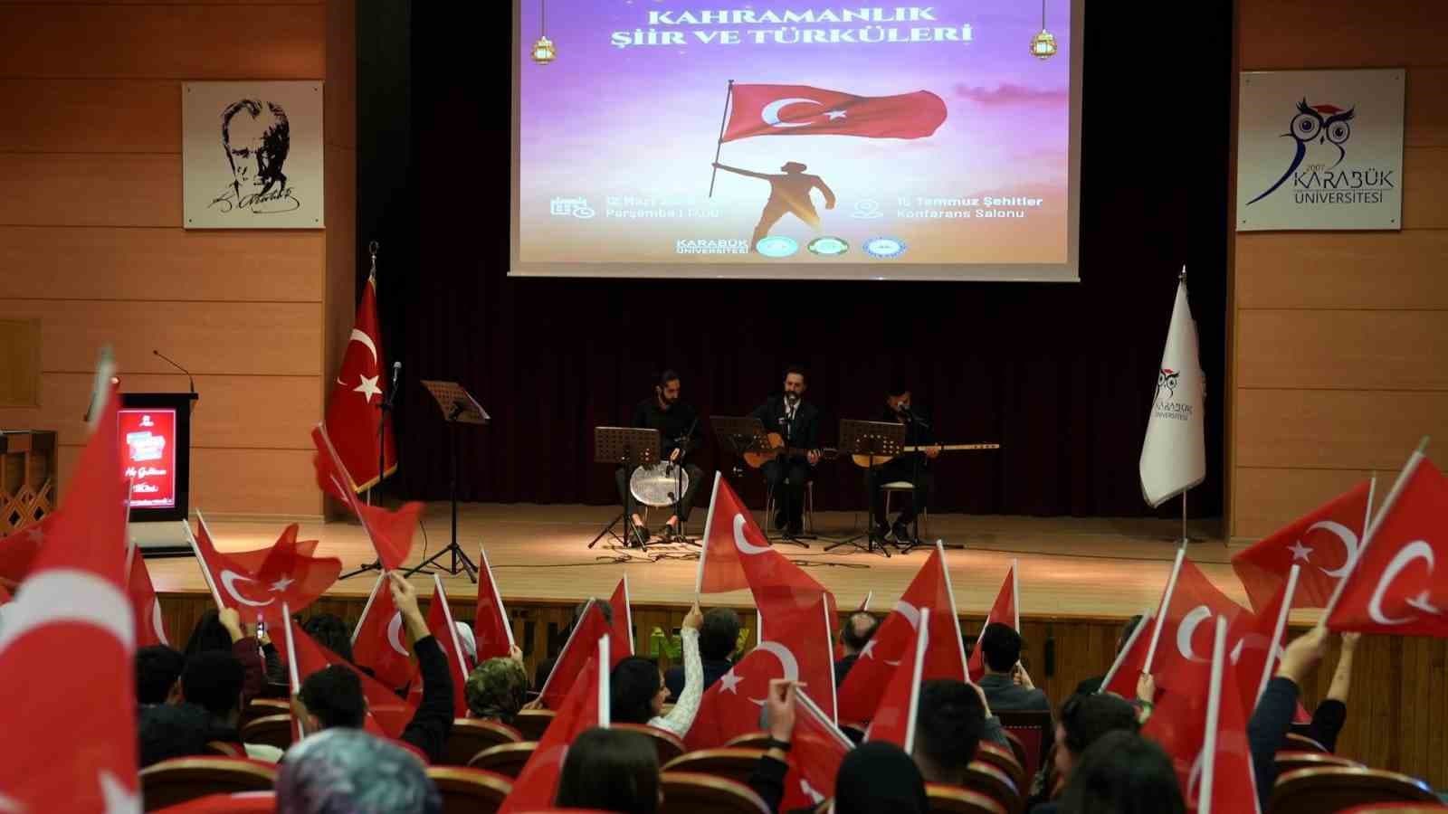 KBÜ’de "Kahramanlık Şiir ve Türküleri" programı düzenlendi