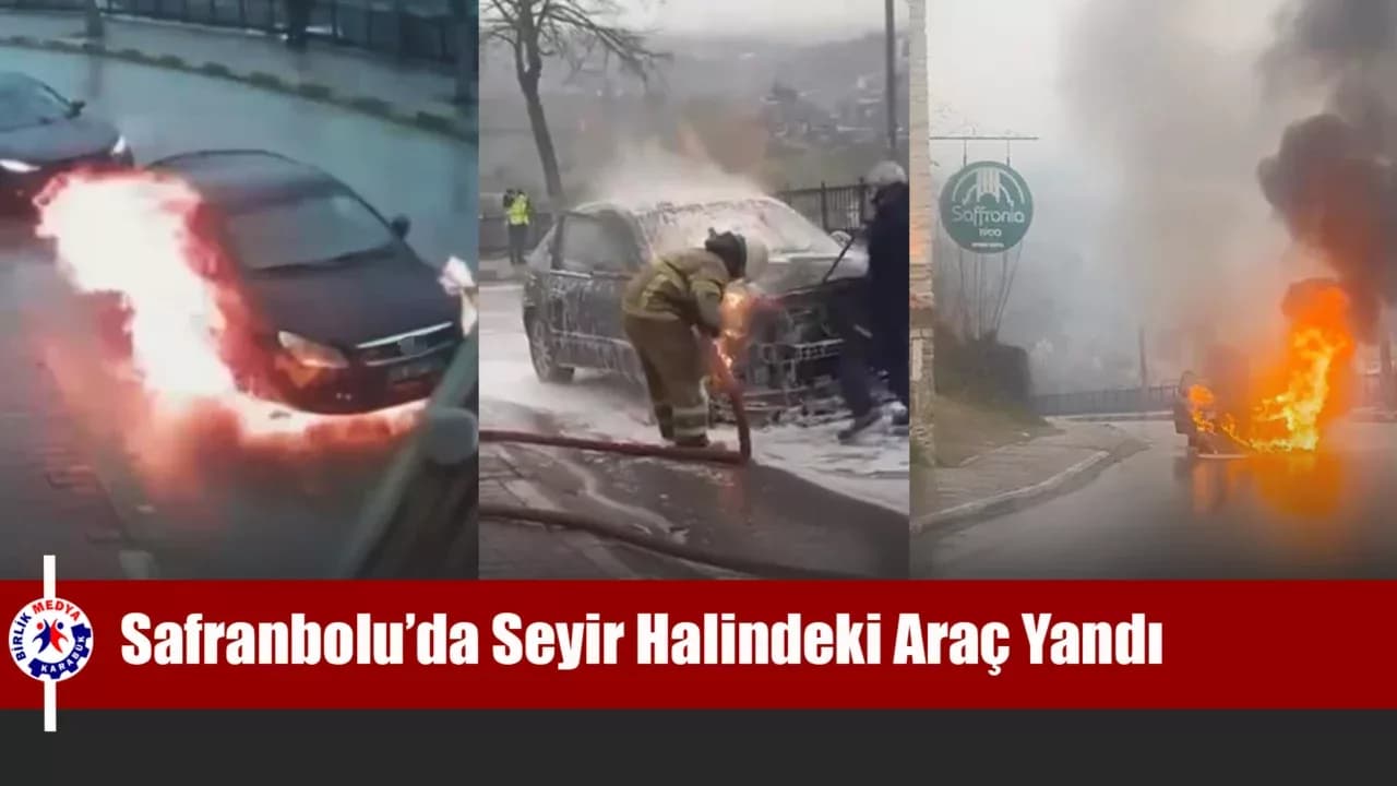 Seyir halindeki otomobil alev topuna döndü