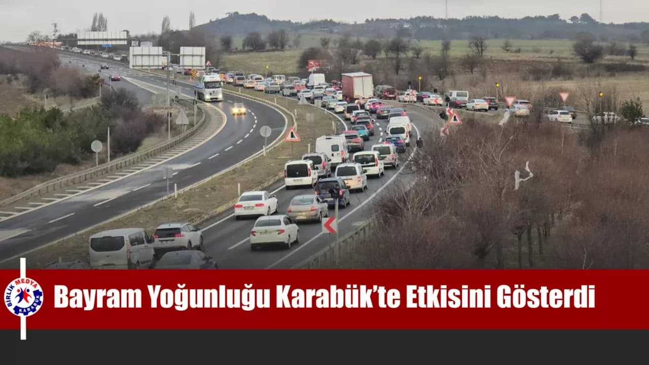 30 Kilometrelik araç kuyruğu havadan görüntülendi