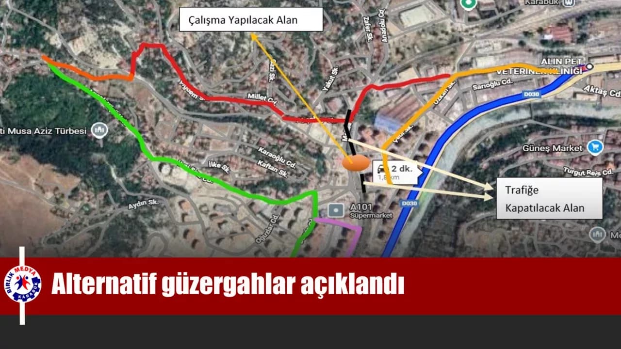 Karabük’te Melise Caddesi trafiğe kapatıldı