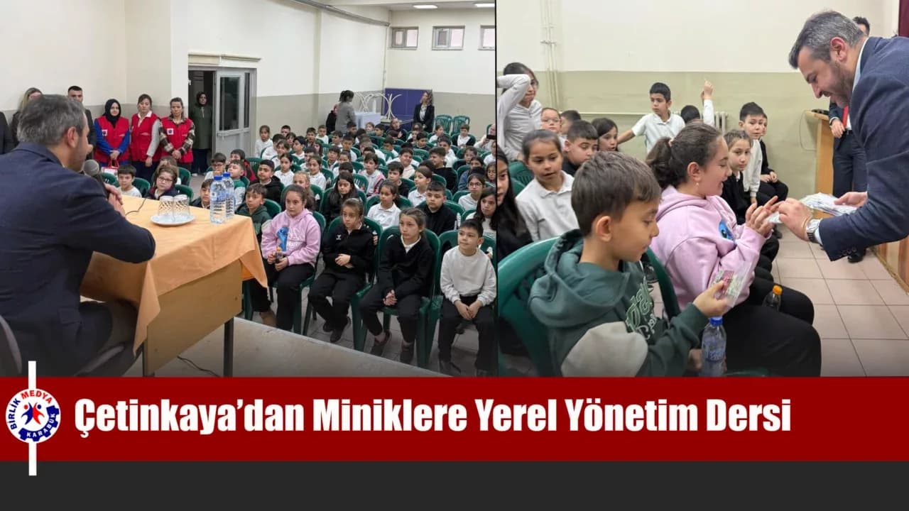 Başkan Çetinkaya’dan Miniklere Yerel Yönetim Dersi