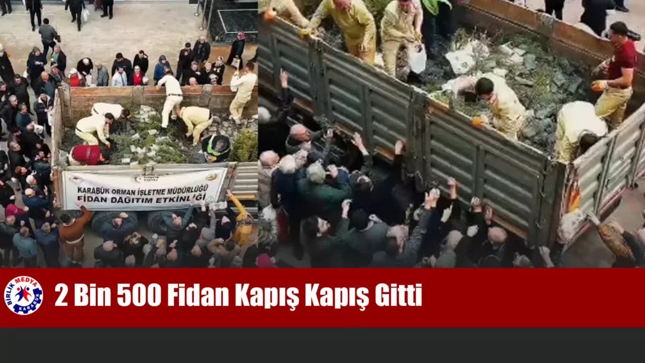 Karabük’te Festival gibi dağıtım: 2500 Fidan kısa sürede tükendi