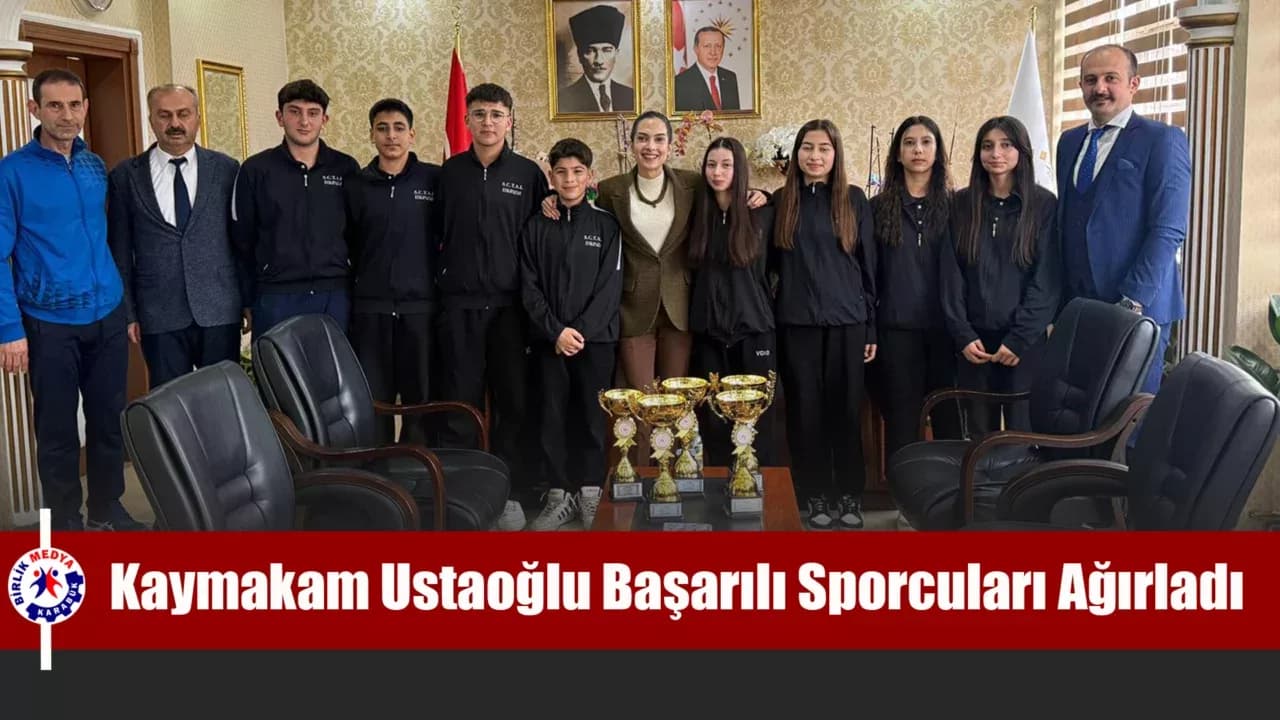 Şampiyon Sporcular Kaymakam Ustaoğlu’nu Ziyaret Etti