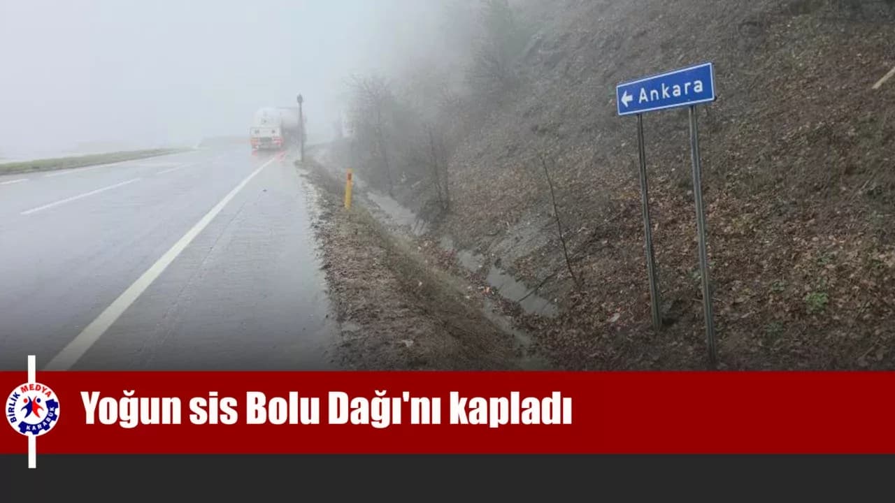 Yoğun sis Bolu Dağı'nı kapladı