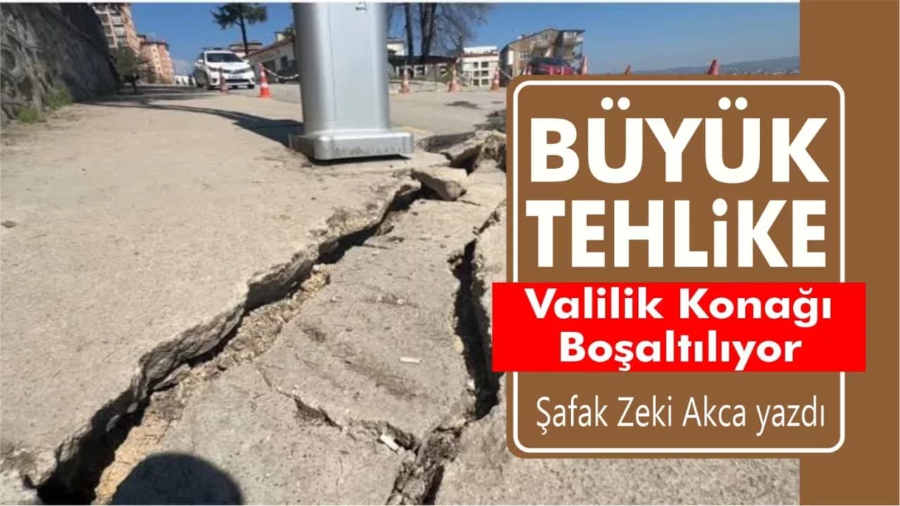 BÜYÜK TEHLİKE!  VALİLİK KONAĞININ KAYMA RİSKİ Mİ VAR?