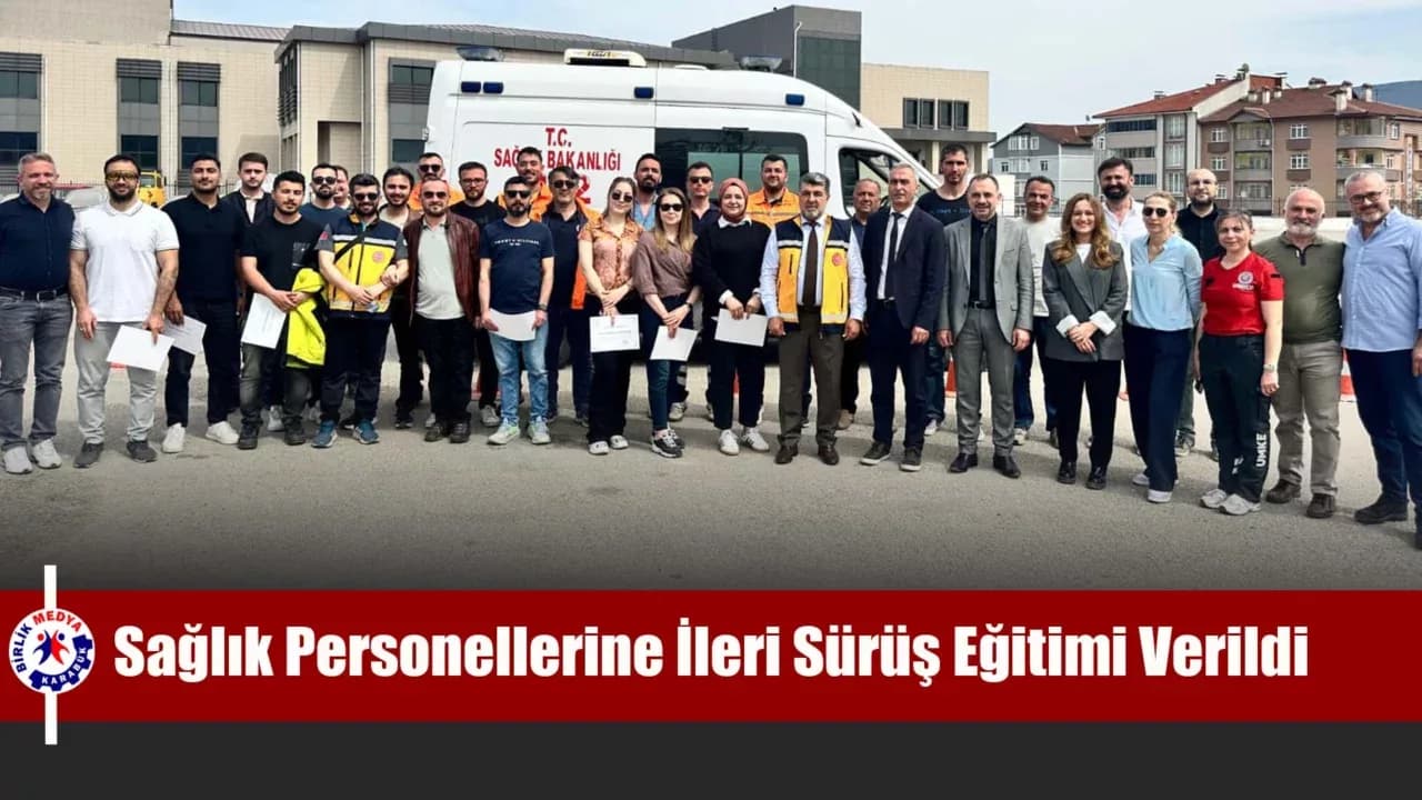 Karabük'te Sağlık Personeline İleri Sürüş Teknikleri Eğitimi Devam Ediyor