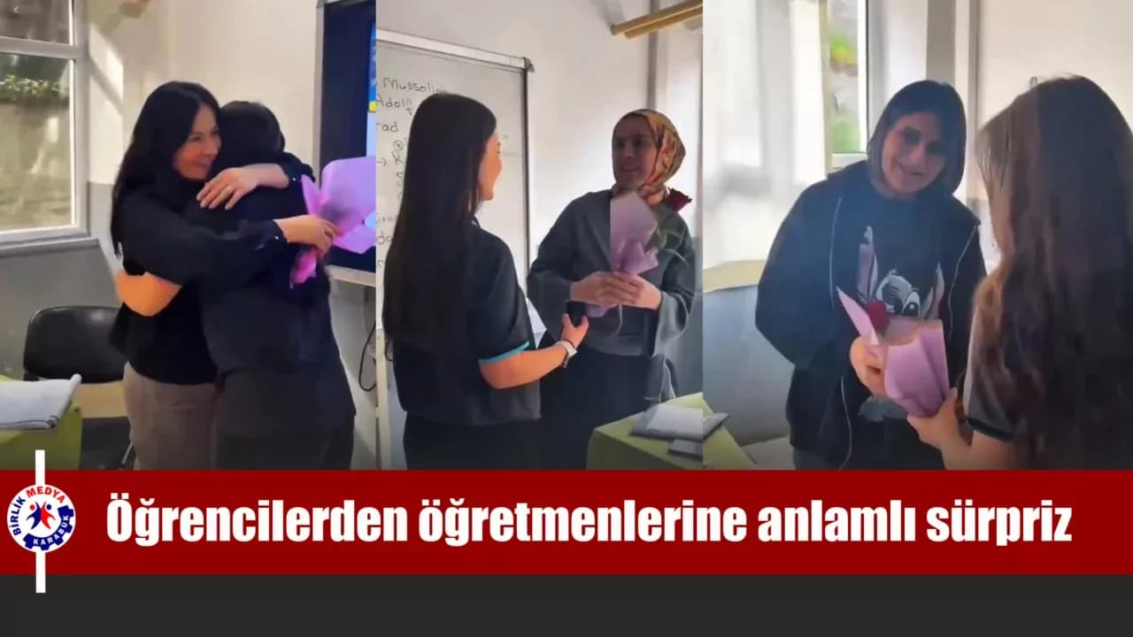 Karabük'te öğrencilerden öğretmenlerine anlamlı sürpriz
