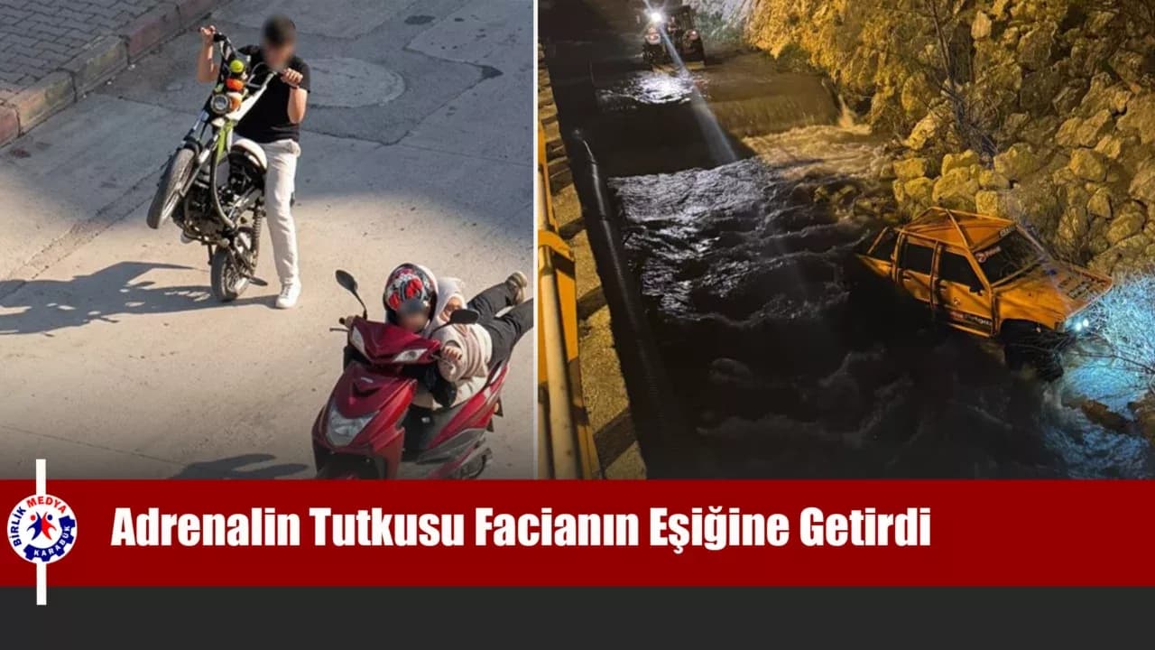 Karabük'te tehlikeli adrenalin: Gençlerin bazıları trafikte tehlikeli akrobasi yaptı, diğeri şelale sularında mahsur kaldı