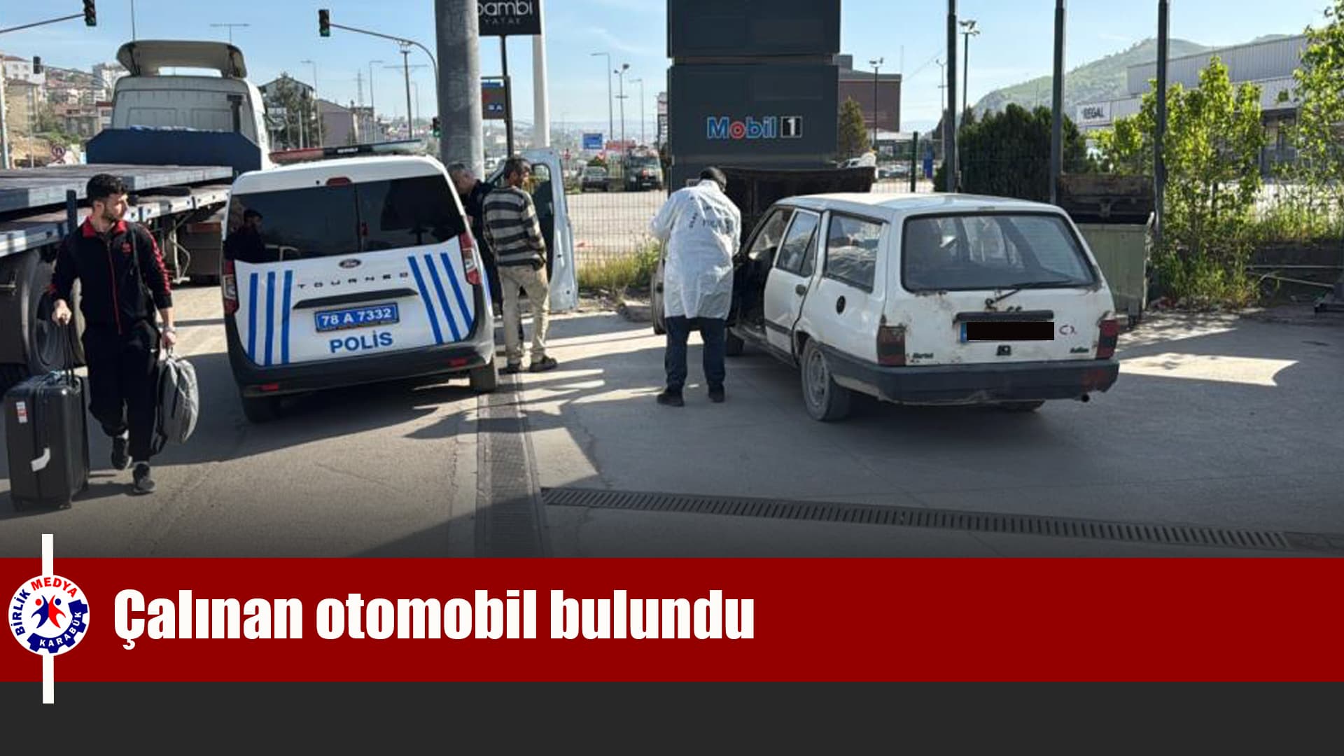 Karabük'te çalınan otomobil akaryakıt istasyonunda bulundu