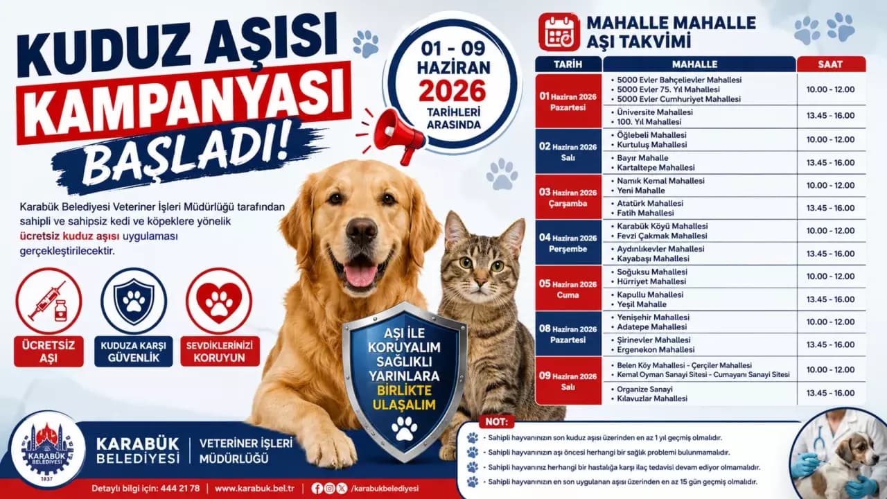 Kuduz Aşısı Kampanyası Bugün Başladı