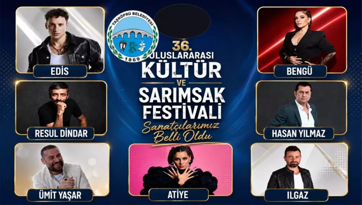 Taşköprü Sarımsak Festivali'nin yıldızları belli oldu!