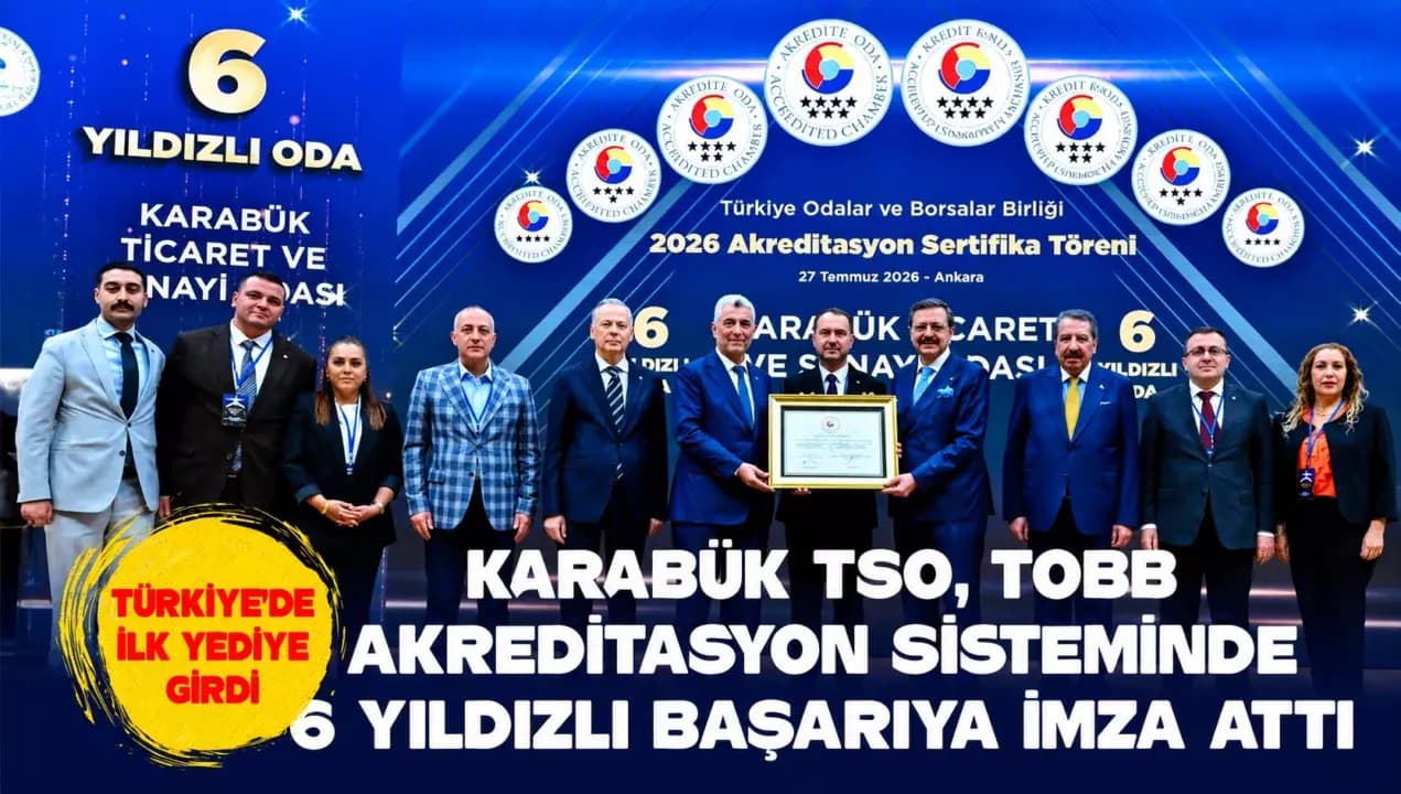 Karabük TSO, Türkiye'nin En Başarılı 10 Odası Arasında Yerini Aldı