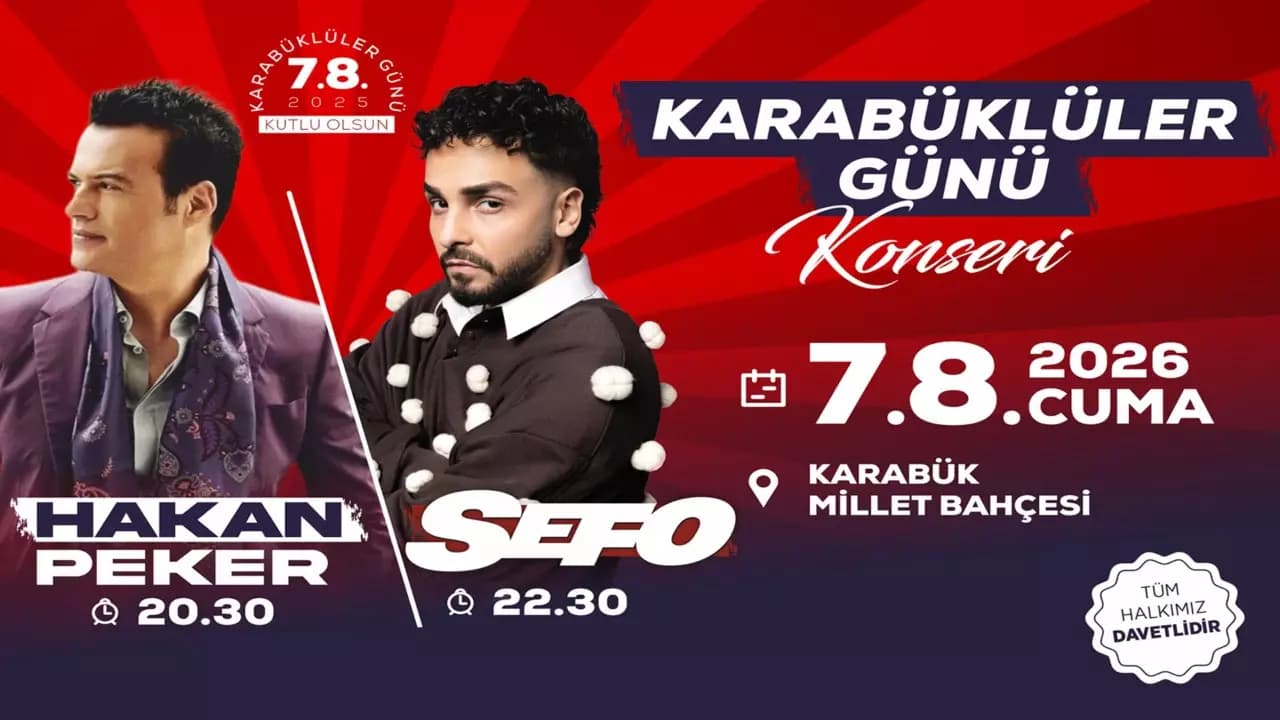 Karabüklüler Günü'nde Sefo ve Hakan Peker Sahne Alacak