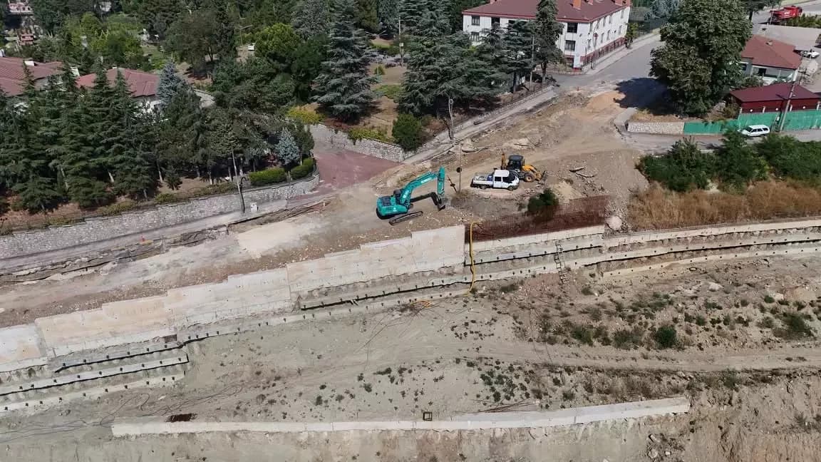 Esentepe rampasında yol çalışmaları sürüyor