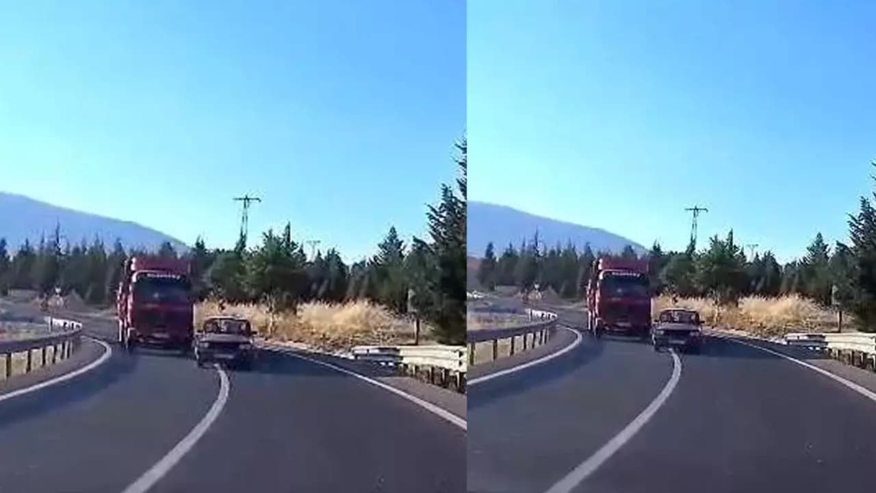 Karabük'te virajda hatalı sollama faciaya davetiye çıkarıyordu
