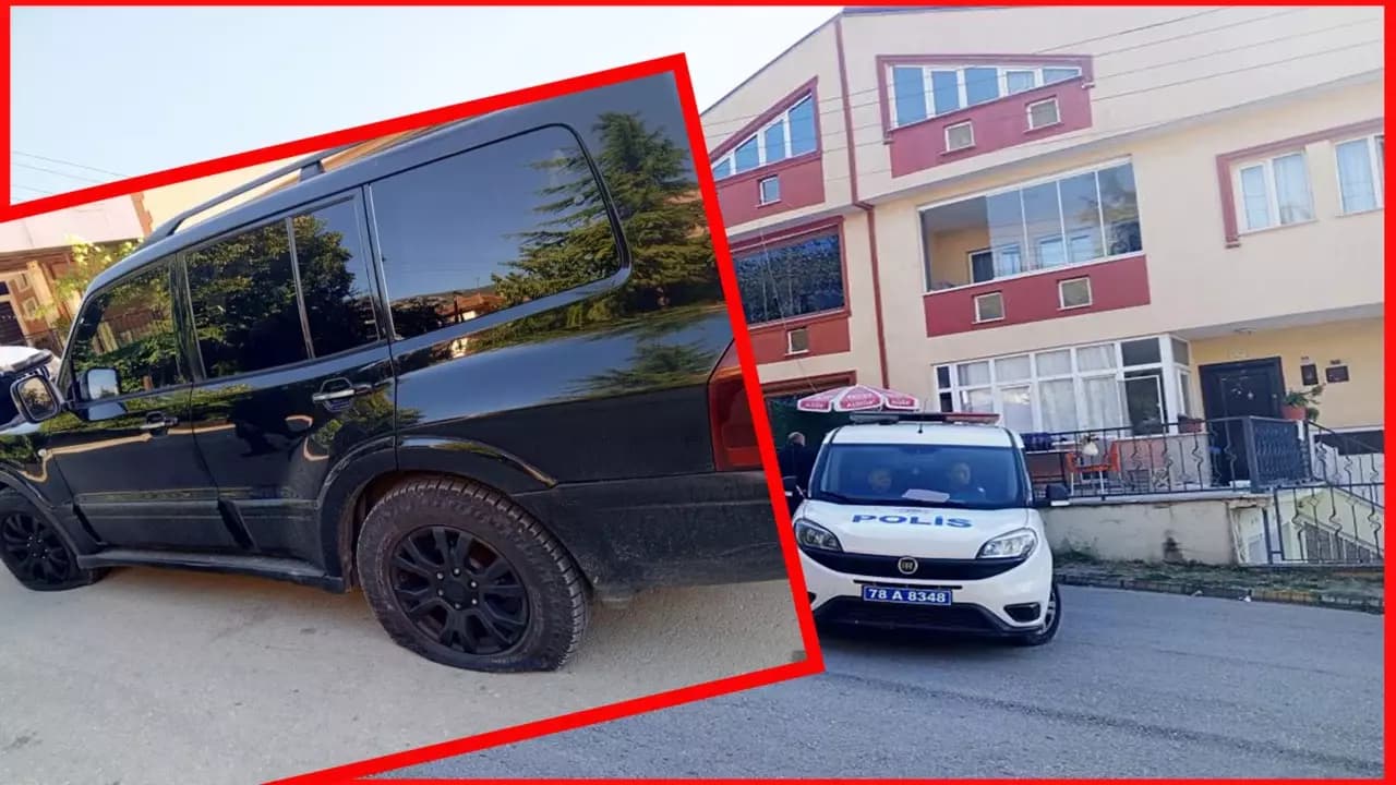Safranbolu'da park halindeki cipin lastiklerine zarar verildi