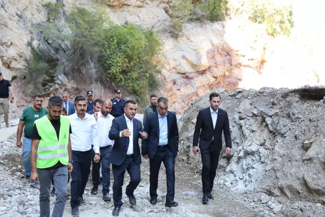 Vali Çağatay Şeker Kanyonu’nda çalışmaları inceledi