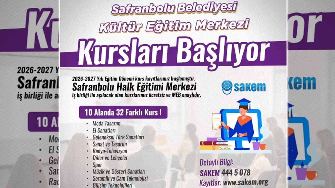 Safranbolu’da Yeni Eğitim Döneminde 32 Farklı Kurs Açılacak
