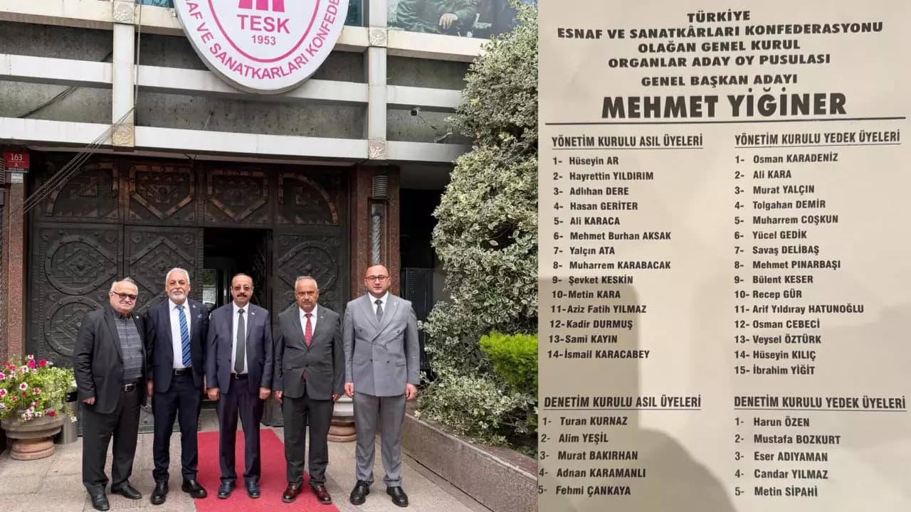 TESK’te Yeni Dönem: Mehmet Yiğiner Genel Başkan
