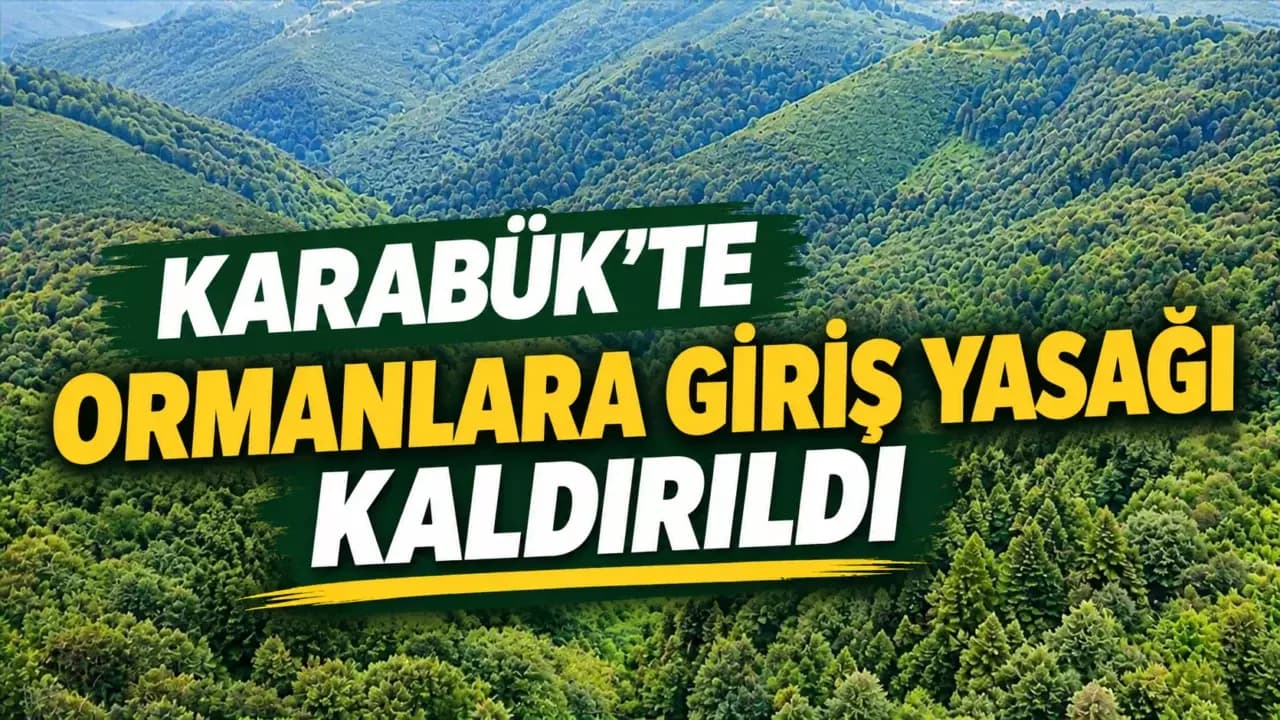 Karabük'te ormanlara giriş yasağı kaldırıldı