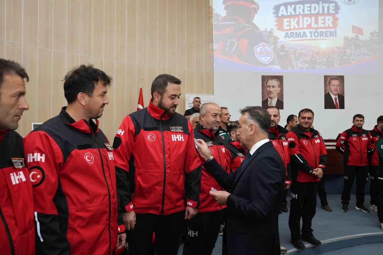 Karabük’te arama kurtarma ekipleri akreditasyon belgelerini aldı