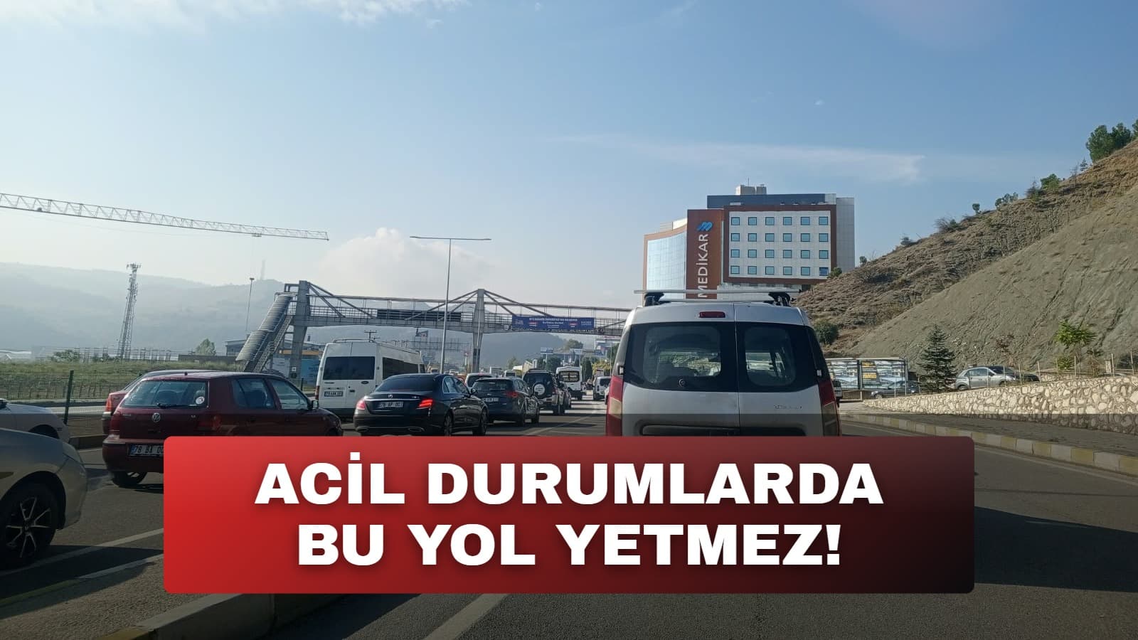 Karabük'te 1 kilometrelik kritik bölgeye yol talebi