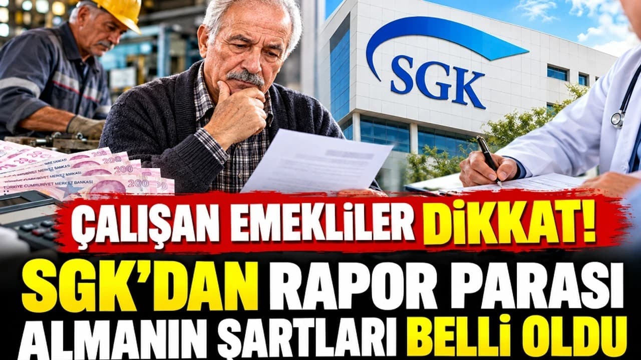 Çalışan emekliler hangi şartlarda rapor parası alır?