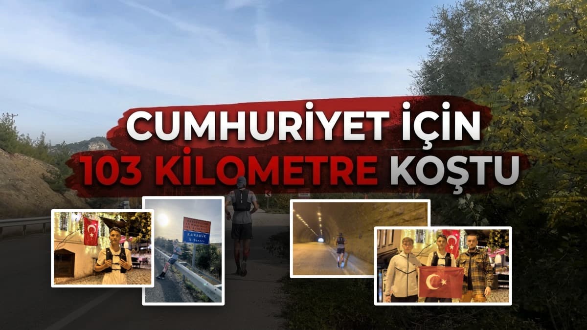 Cumhuriyet için 103 kilometre koştu