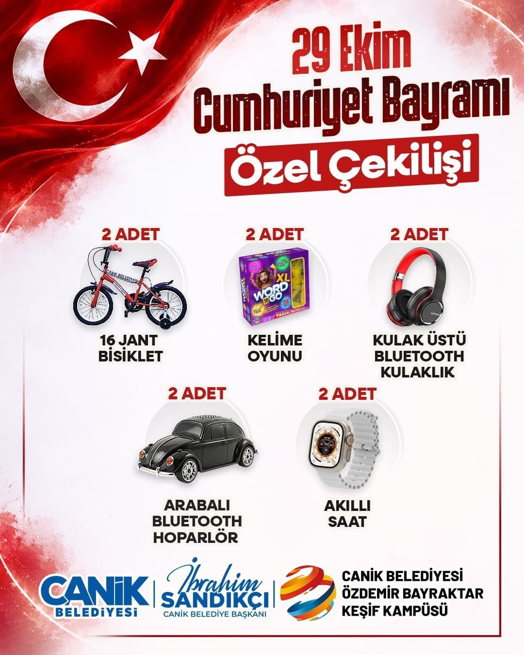 Canik Belediyesi’nden Cumhuriyet Bayramı hediyesi