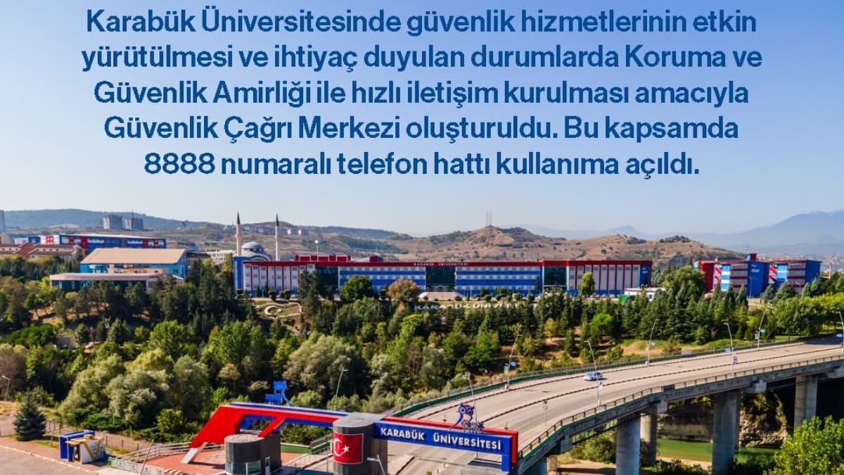 KBÜ'DE GÜVENLİK İÇİN 8888 HATTI DEVREDE