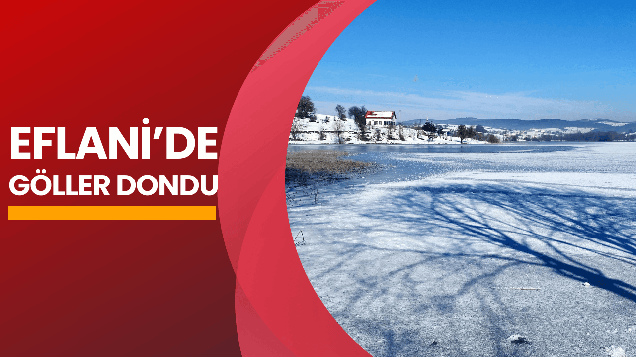 Karabük'te Soğuk Hava Göletlerin Yüzeyini Dondurdu