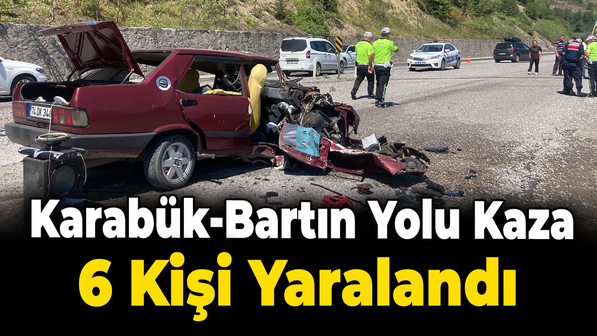 Bartın Karabük yolunda trafik kazası: 6 yaralı