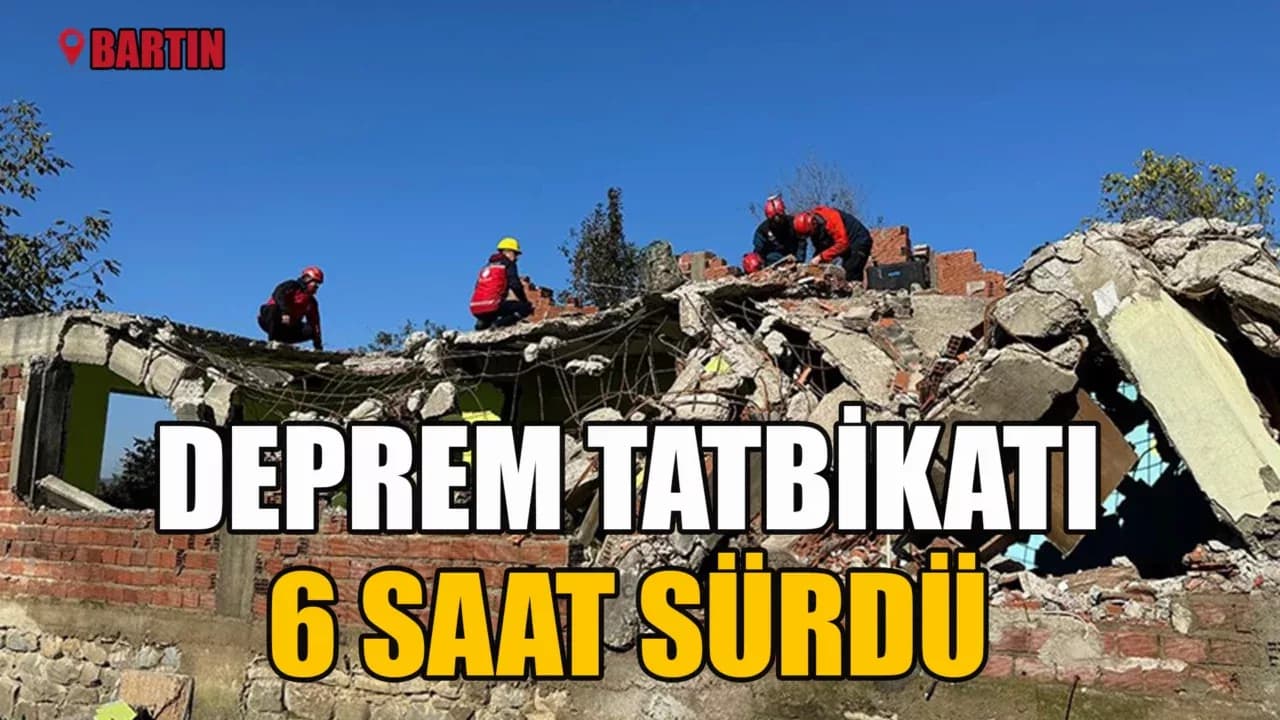Bartın'da 6 Saat Süren Deprem Tatbikatı Yapıldı